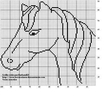 Horse head knitting pattern