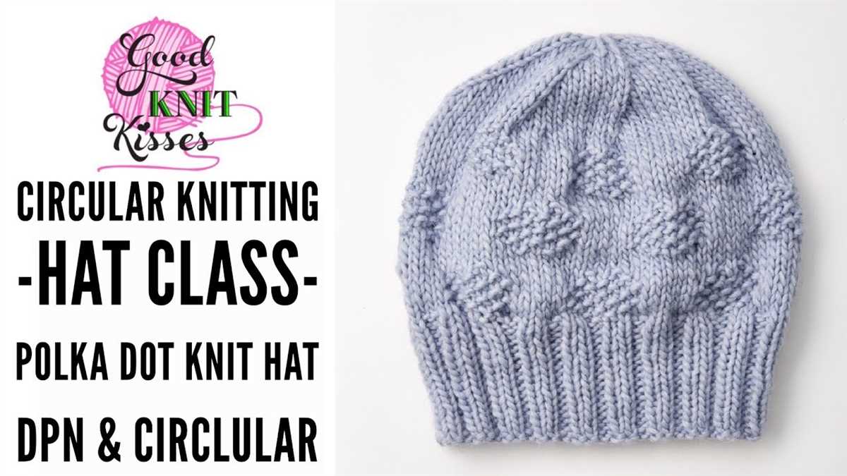 Polka dot knit hat pattern