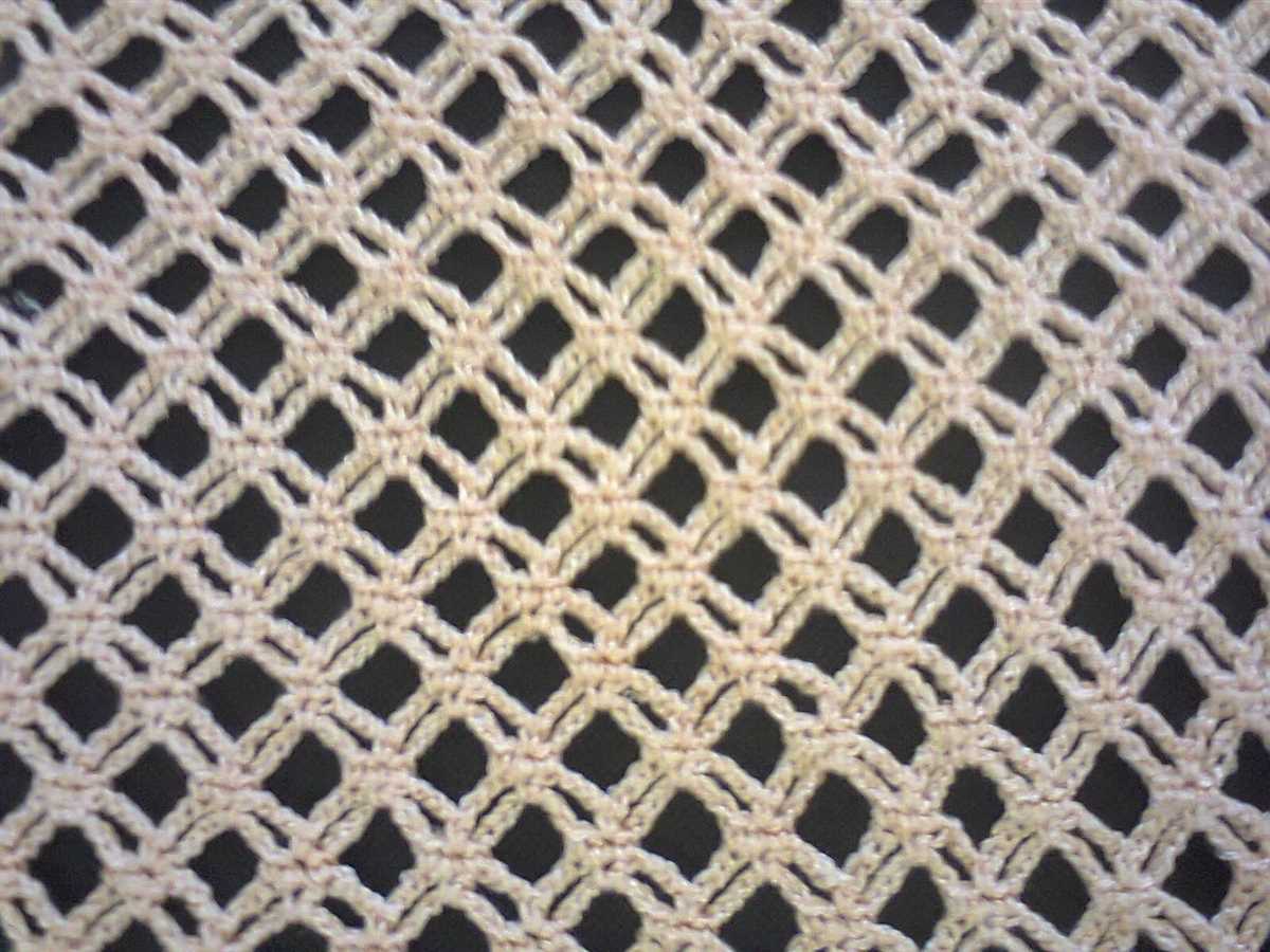 Mesh lace knitting pattern