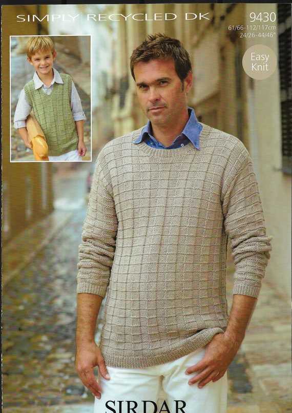 Knitting pattern for mens jumper