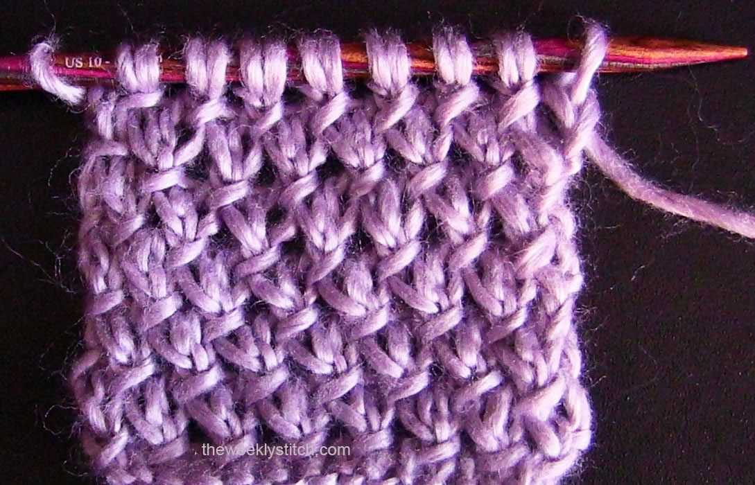 Knit stitch patterns for variegated yarn