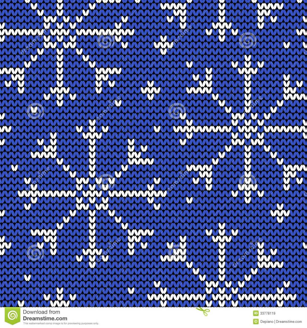 Knit snowflake pattern