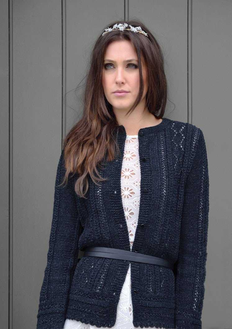Puff sleeve cardigan knitting pattern