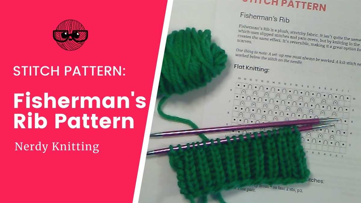 Fisherman's rib knit pattern