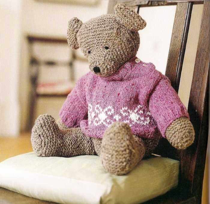 Teddy bear sweater knitting pattern free