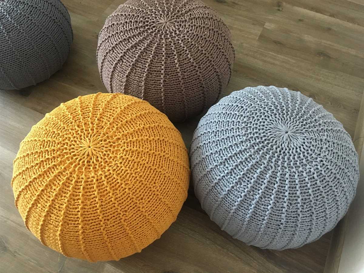 Diy knitted pouf pattern