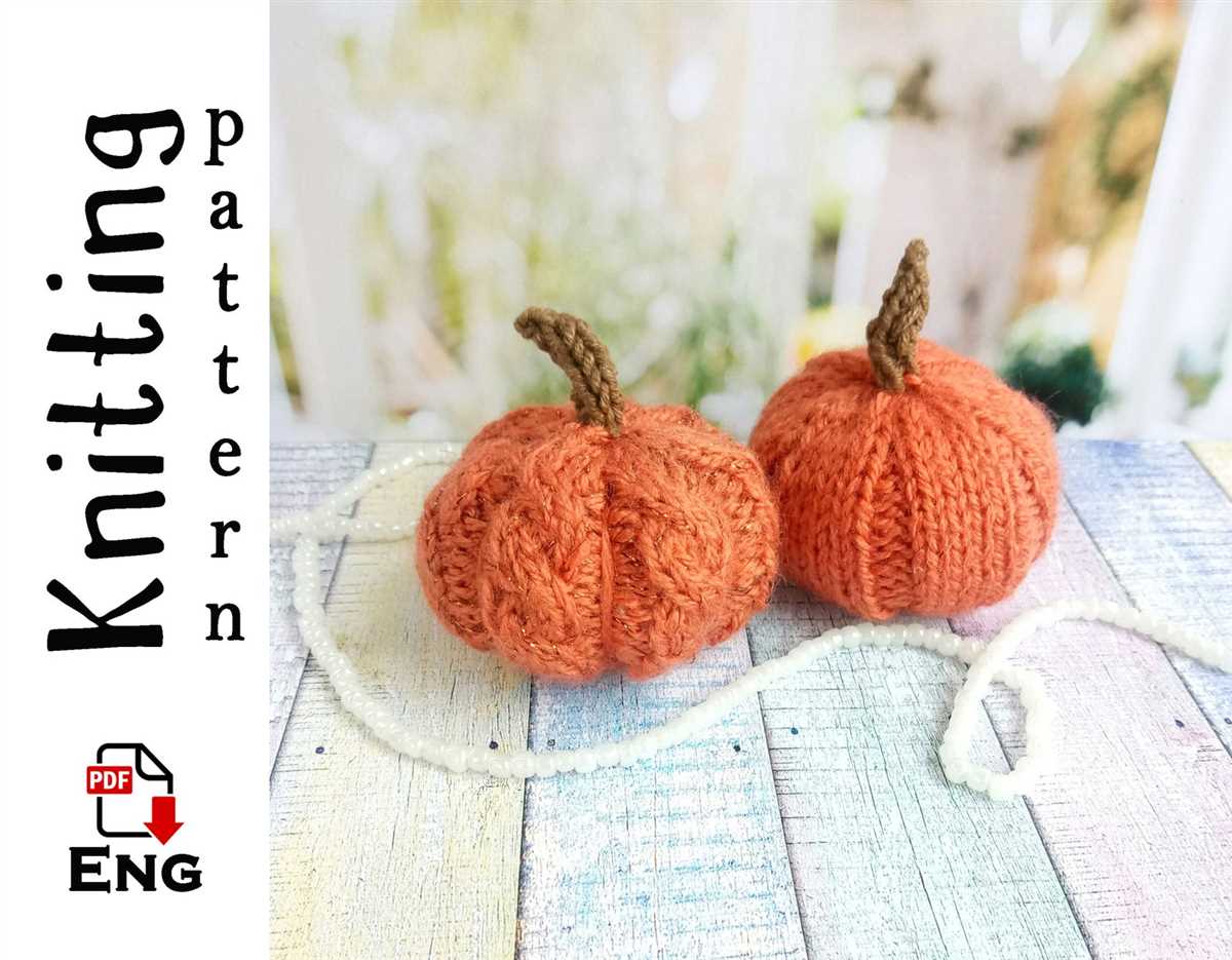 Cable knit pumpkin pattern