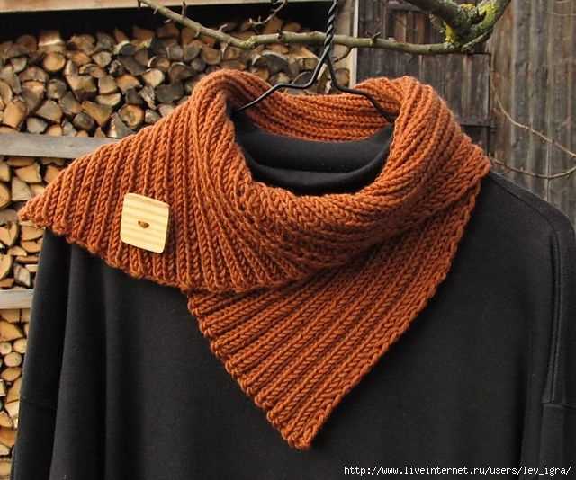 Loop scarf pattern knit