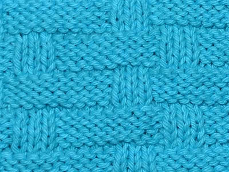 Knit basket weave stitch pattern