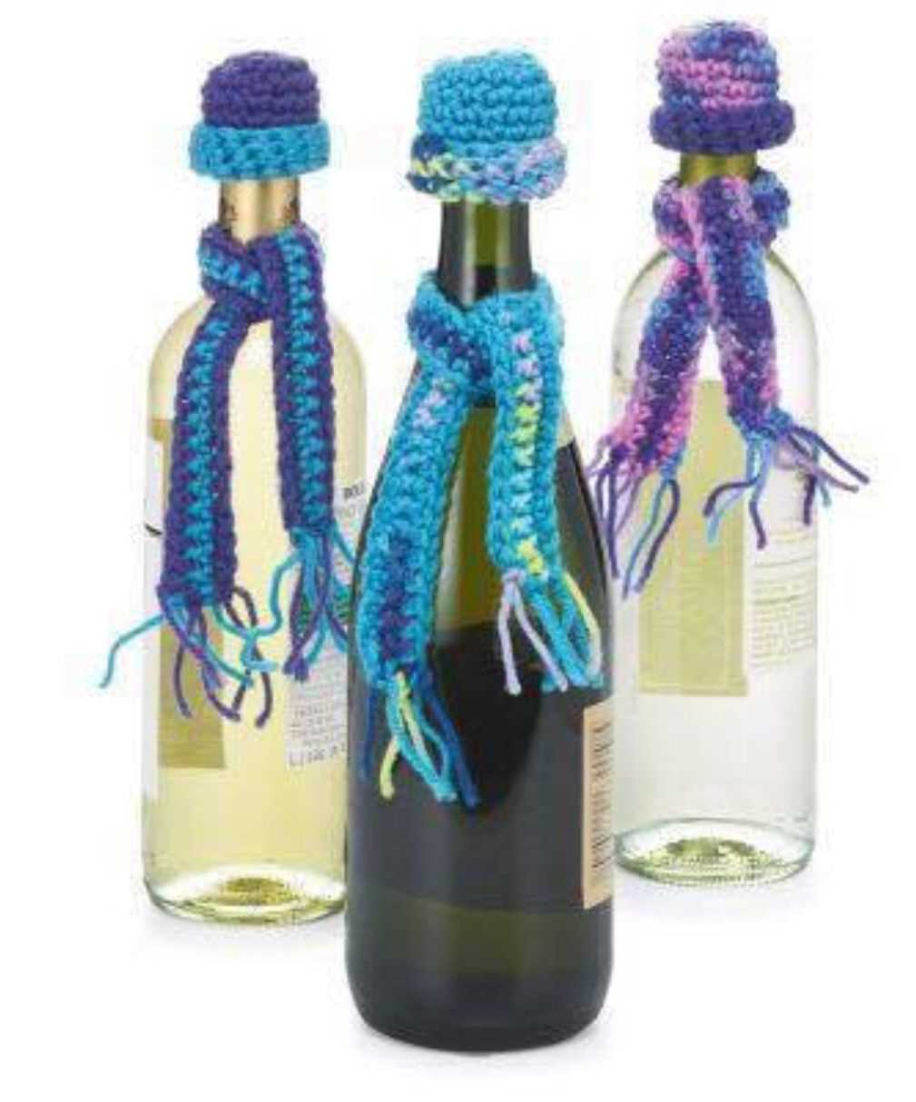 Knitted wine bottle toppers patterns