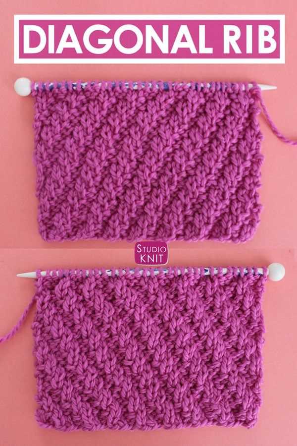 Rib pattern in knitting