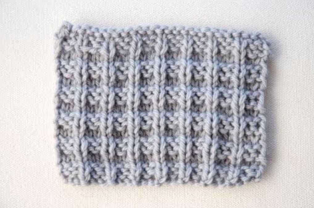 Waffle blanket pattern knit