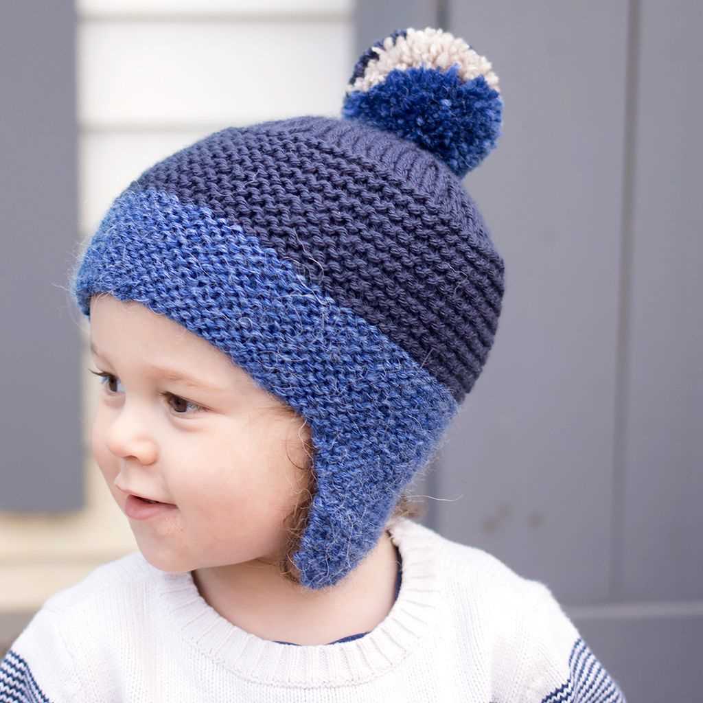 Hat with ear flaps knitting pattern straight needles