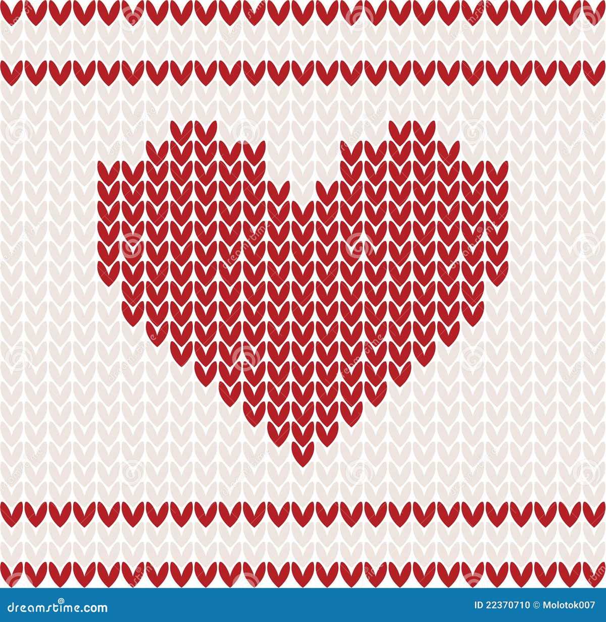 Red heart scarf pattern knit