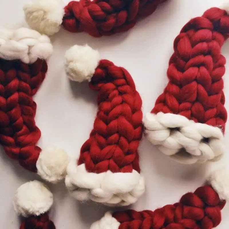 Chunky knit santa hat pattern