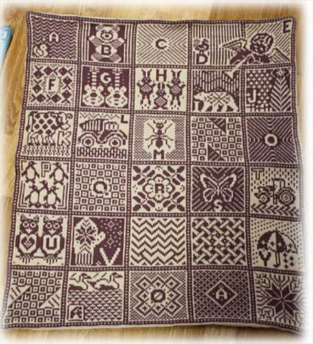 Alphabet blanket knitting pattern