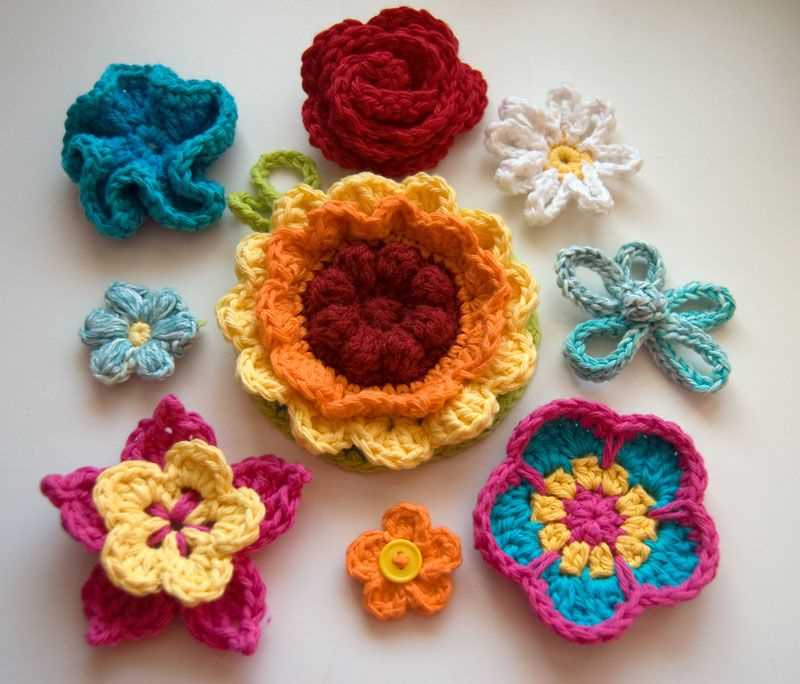 Knit small flower pattern easy
