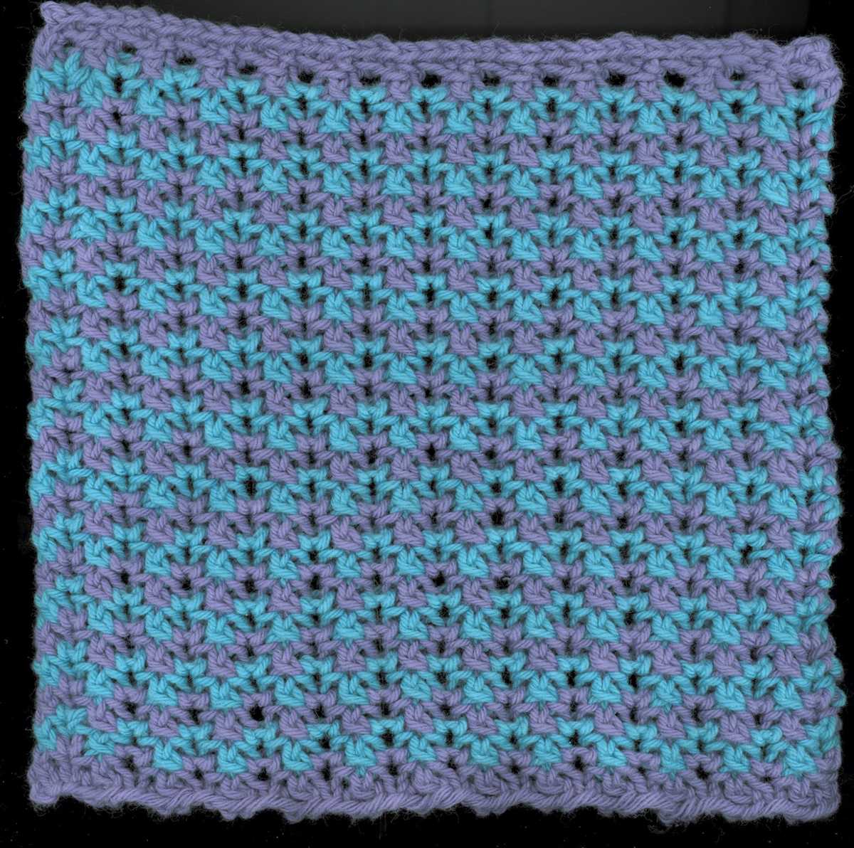 Mitered dishcloth knitting pattern