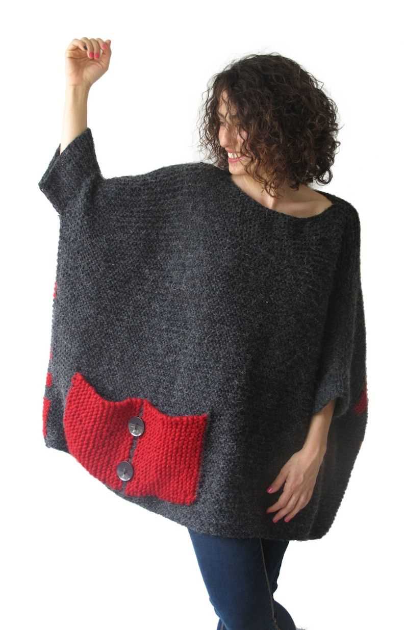 Plus size poncho knitting pattern