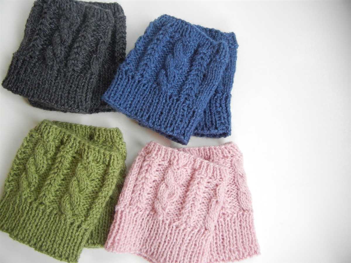 Boot cuffs knitted free pattern