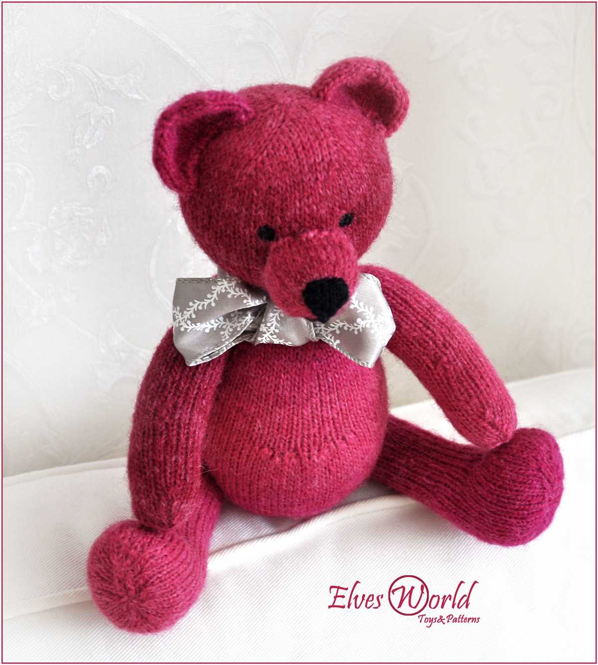 Christmas teddy bear knitting pattern