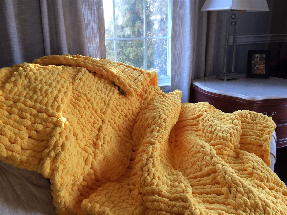 Chenille blanket knitting pattern