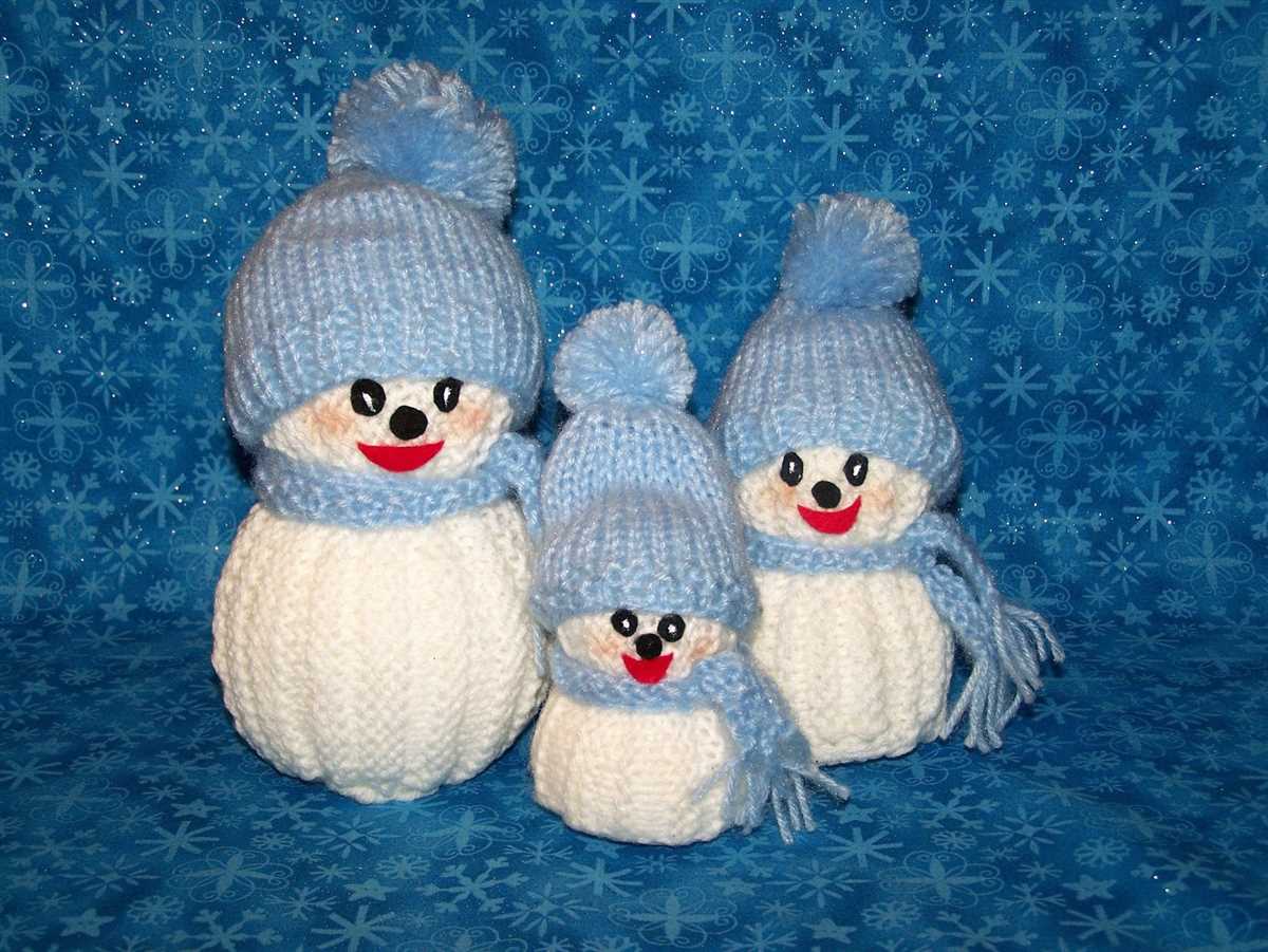Knitting pattern for small snowman