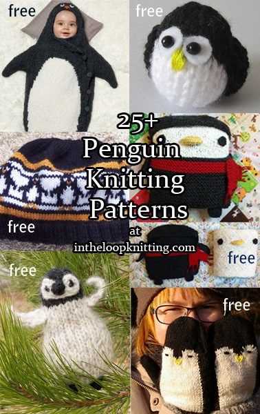Easy knitted penguin pattern