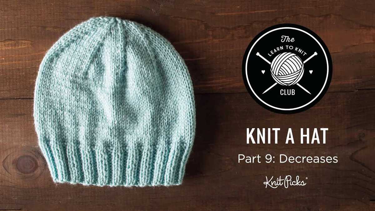 Beanie knit pattern straight needles