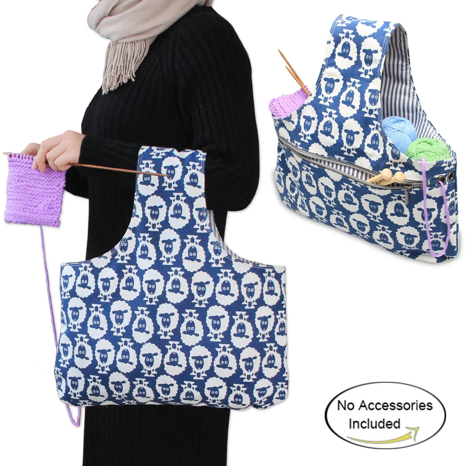 Simple knitted tote bag pattern