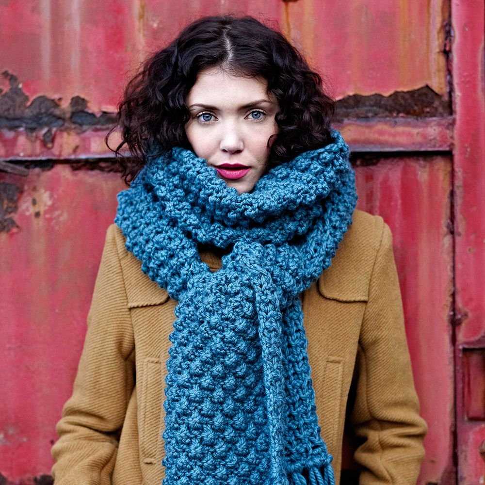 Fringe scarf knitting pattern