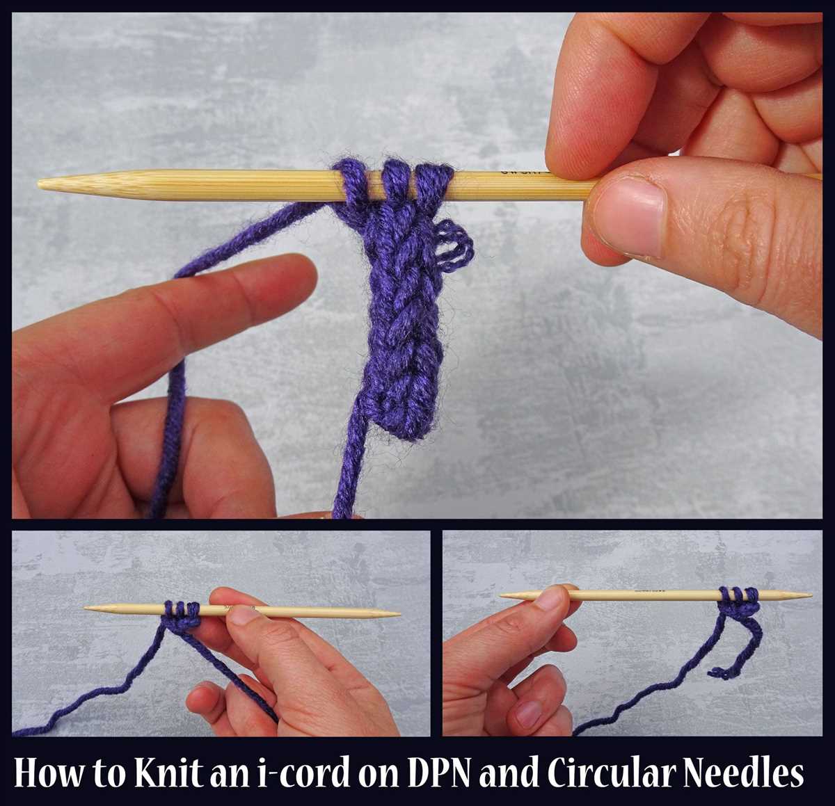 Knitting patterns using circular needles