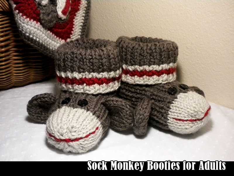 Animal booties knitting pattern