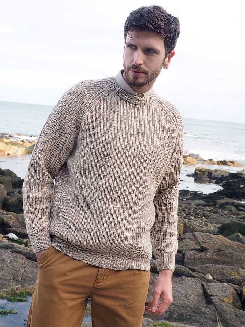 Mens fisherman sweater knitting pattern