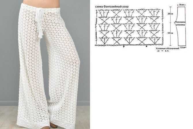 Knitted pants pattern for adults