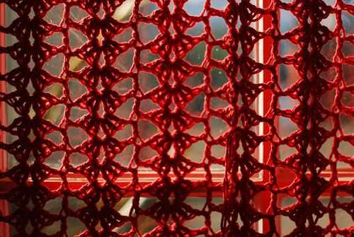 Knitted lace curtain patterns