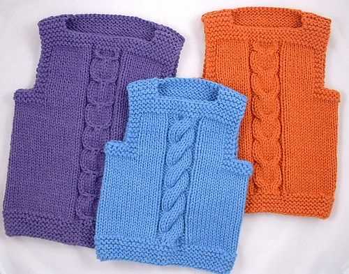 Baby vest knitting pattern