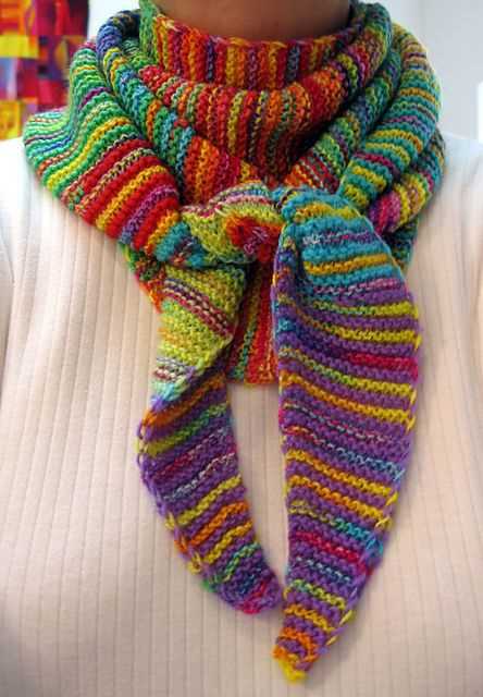 Rainbow scarf knitting pattern