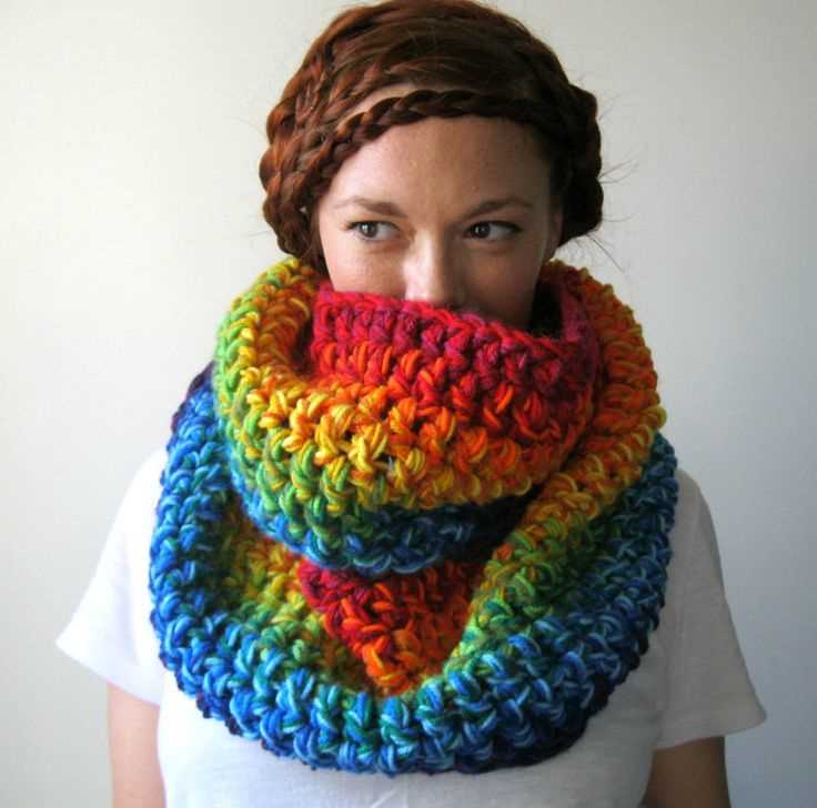 Rainbow scarf knitting pattern