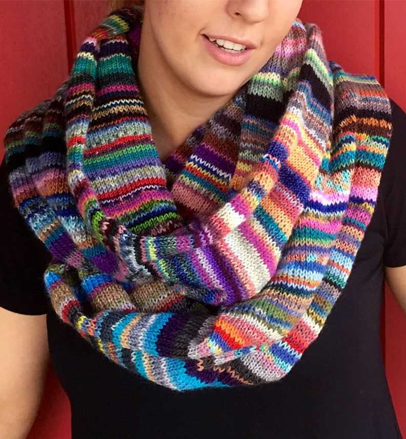 Rainbow scarf knitting pattern