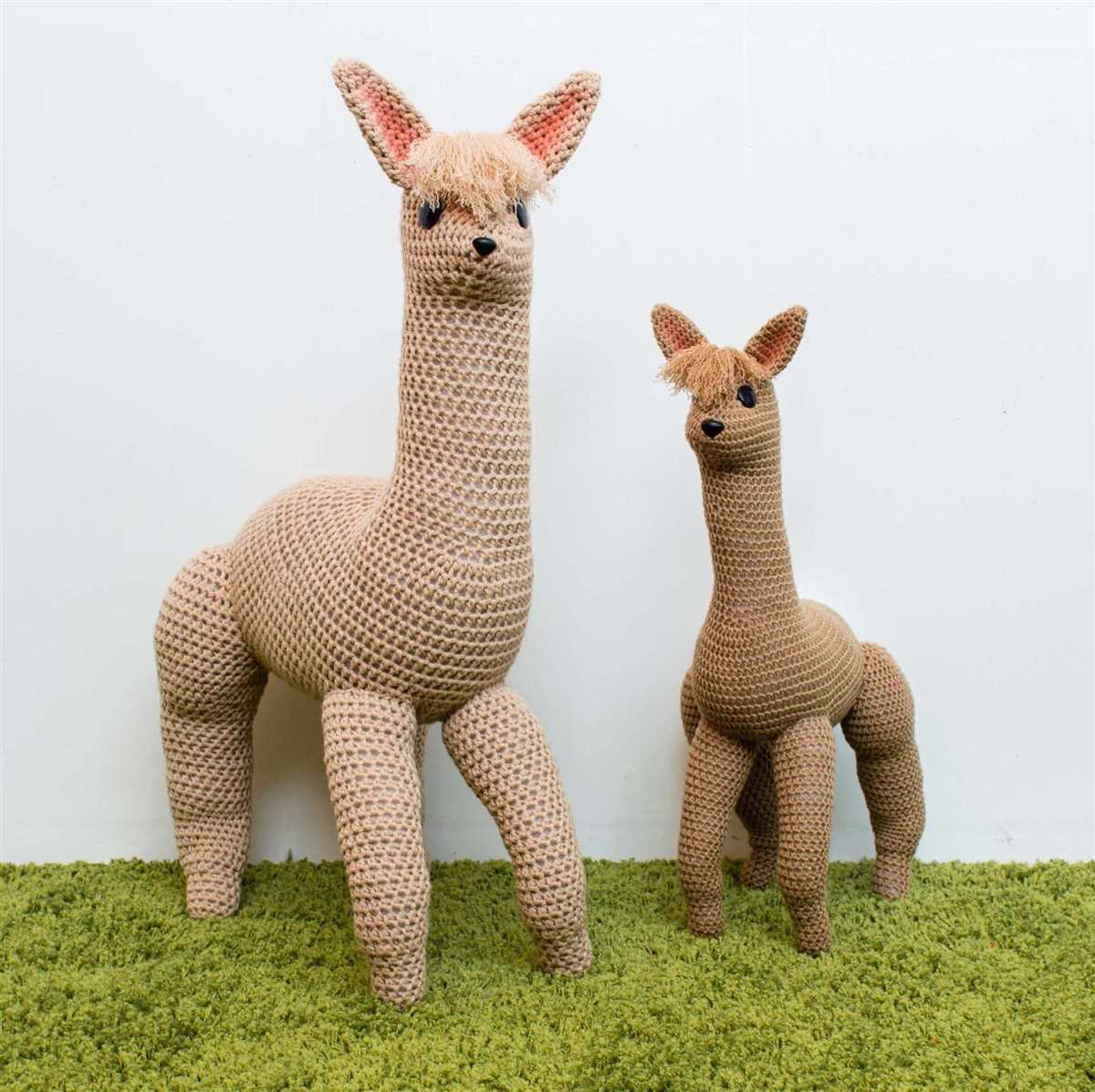 Knitted llama pattern
