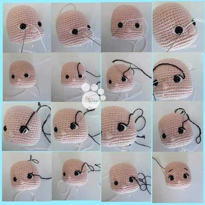 Knit eyes pattern