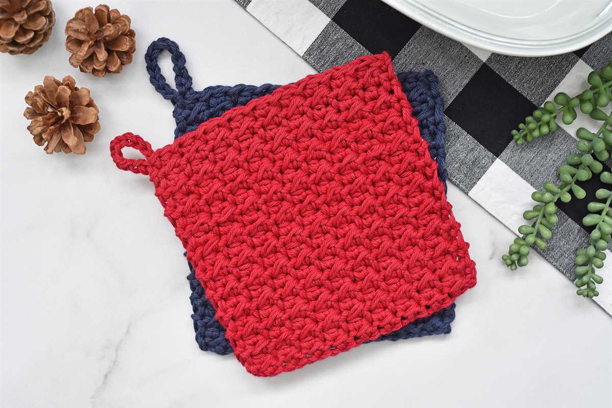 Knitted hot bowl holder pattern