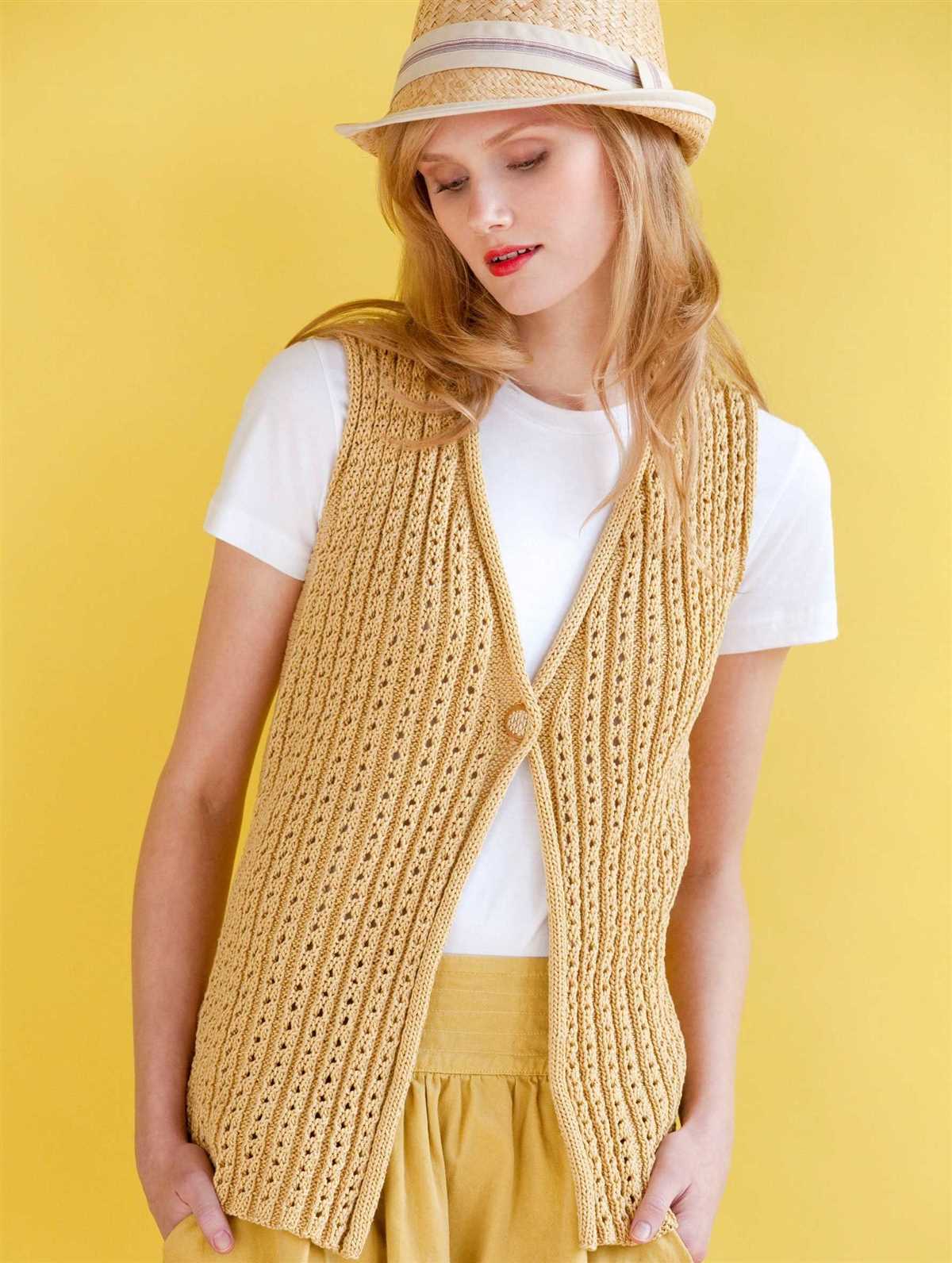Knitting patterns free vest