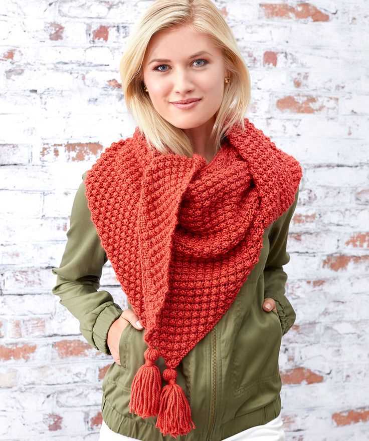 Red heart scarf pattern knit