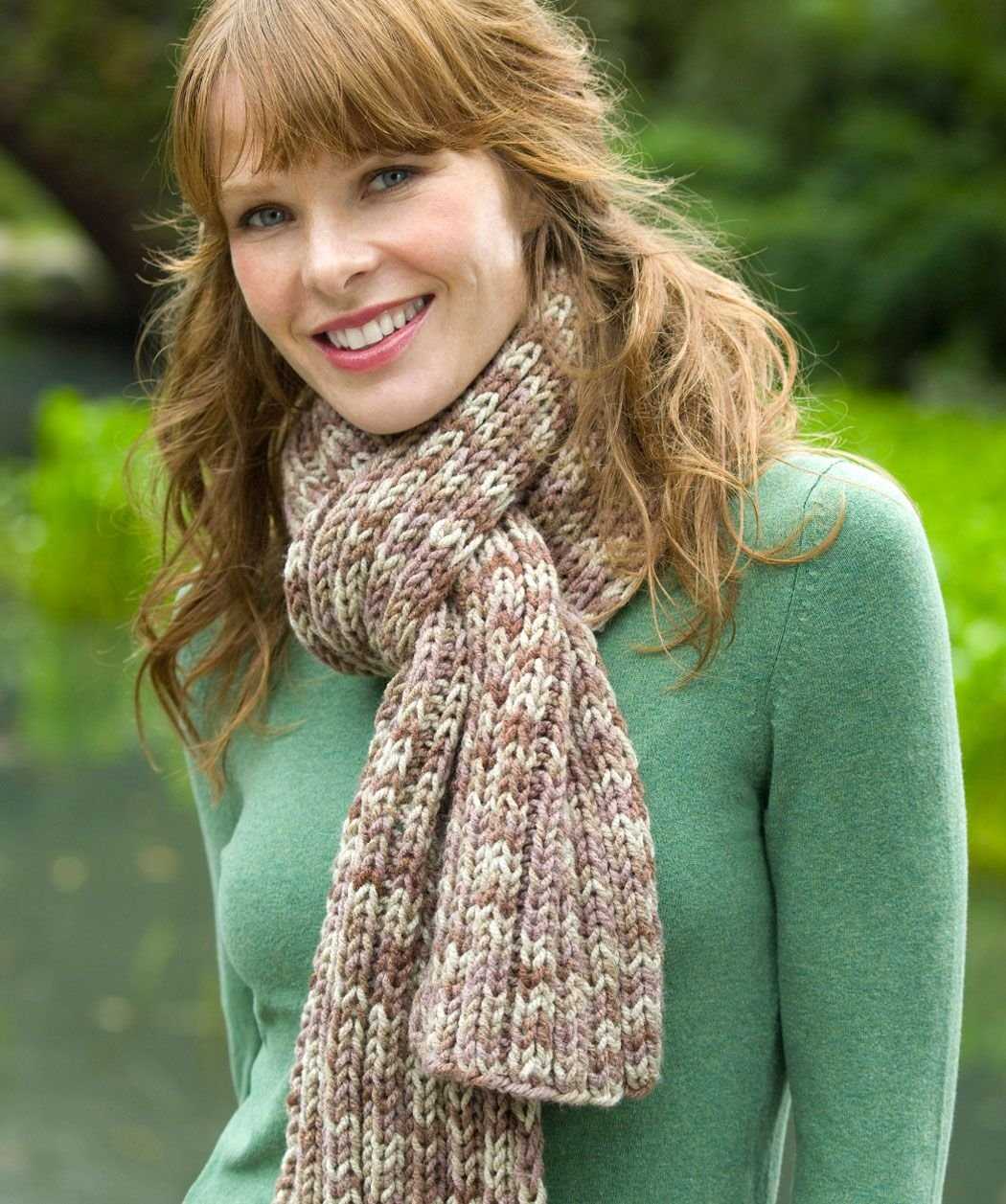 Red heart scarf pattern knit