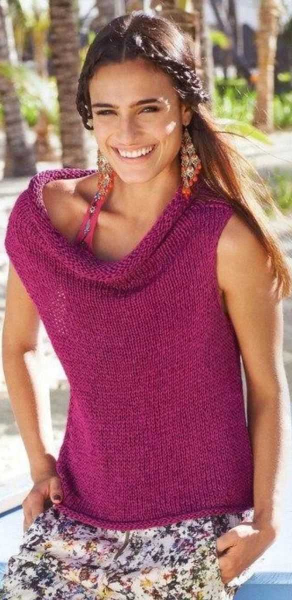 Chunky tank top knitting pattern