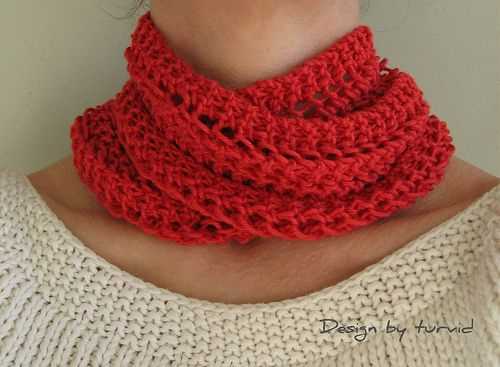 Reversible lace scarf knitting pattern