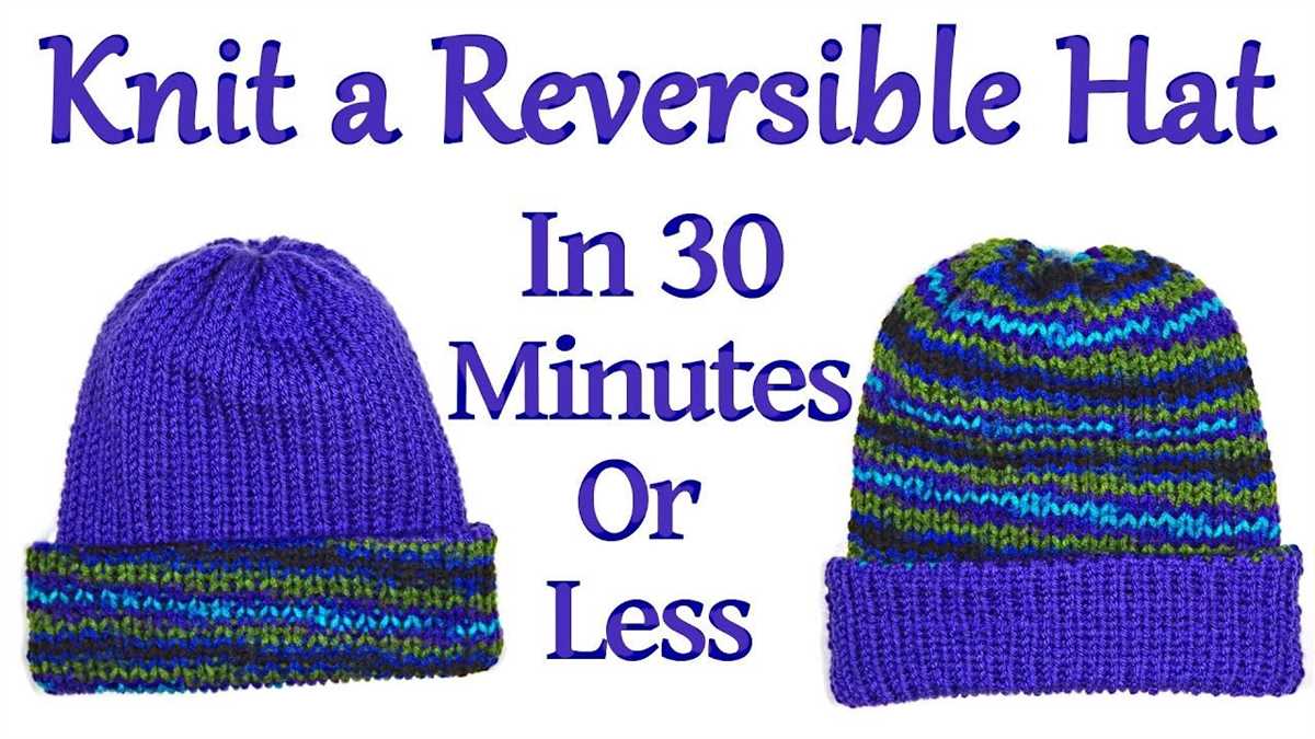 Reversible knit hat pattern