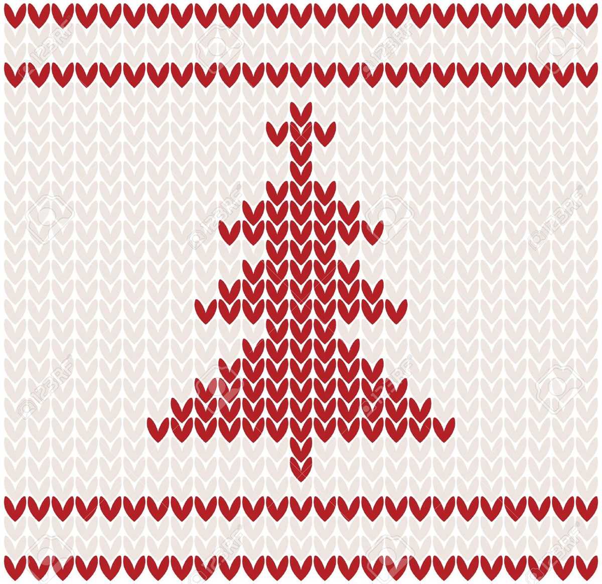 Knitting christmas tree pattern